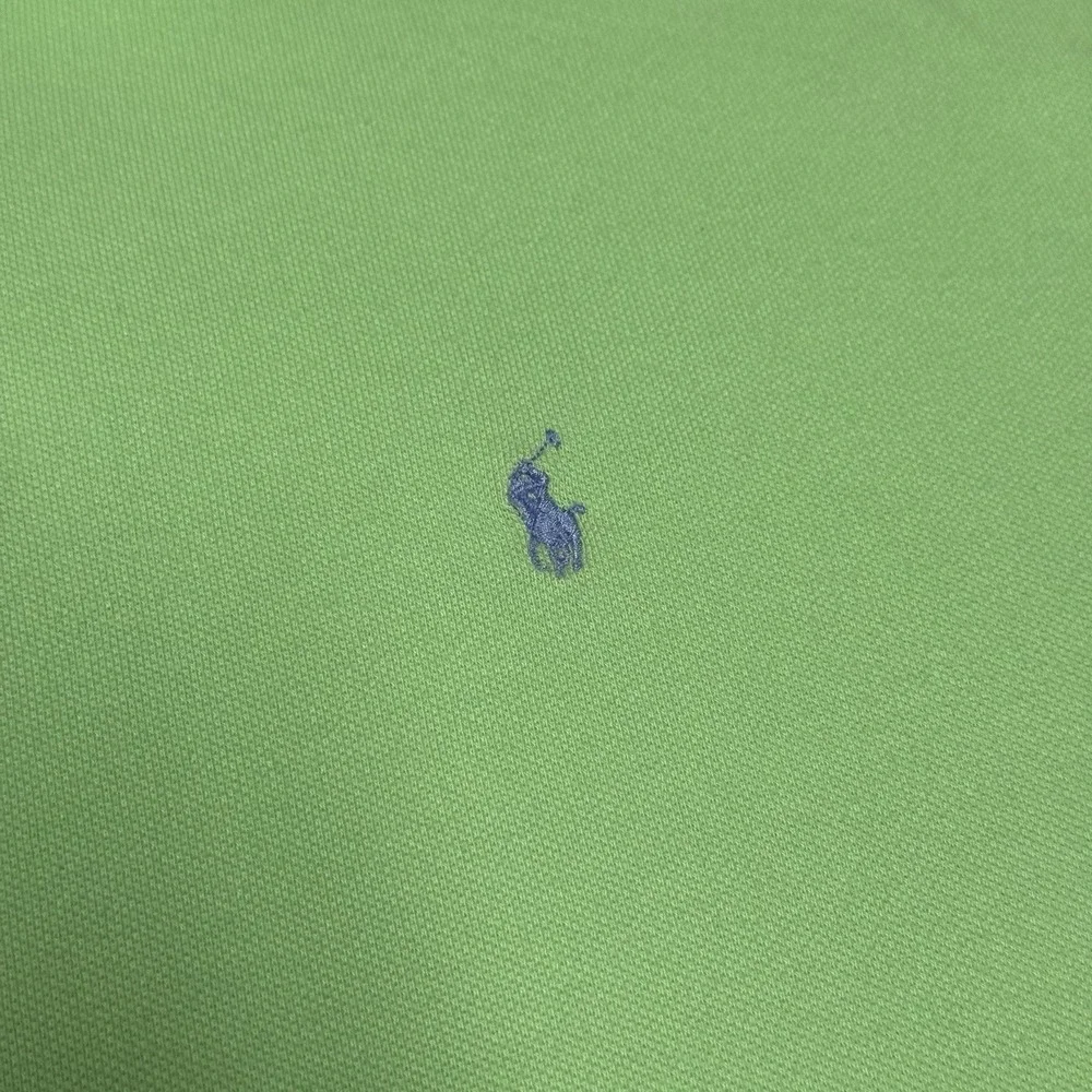 Polo Ralph Lauren Shirt Mens XL bright green Pony Preppy Designer 100% Cotton